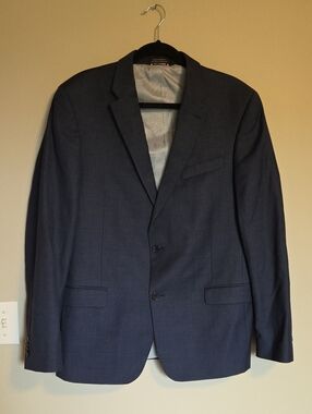 TOMMY HILFIGER Men's Navy Two-Button Sport Coat